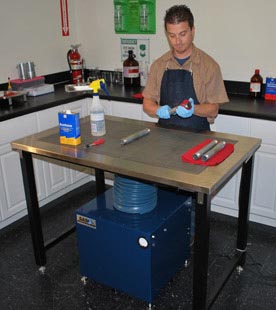 Mesa de corriente descendente industrial