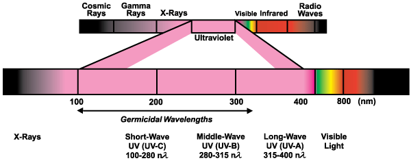 Imagen del espectro ultravioleta